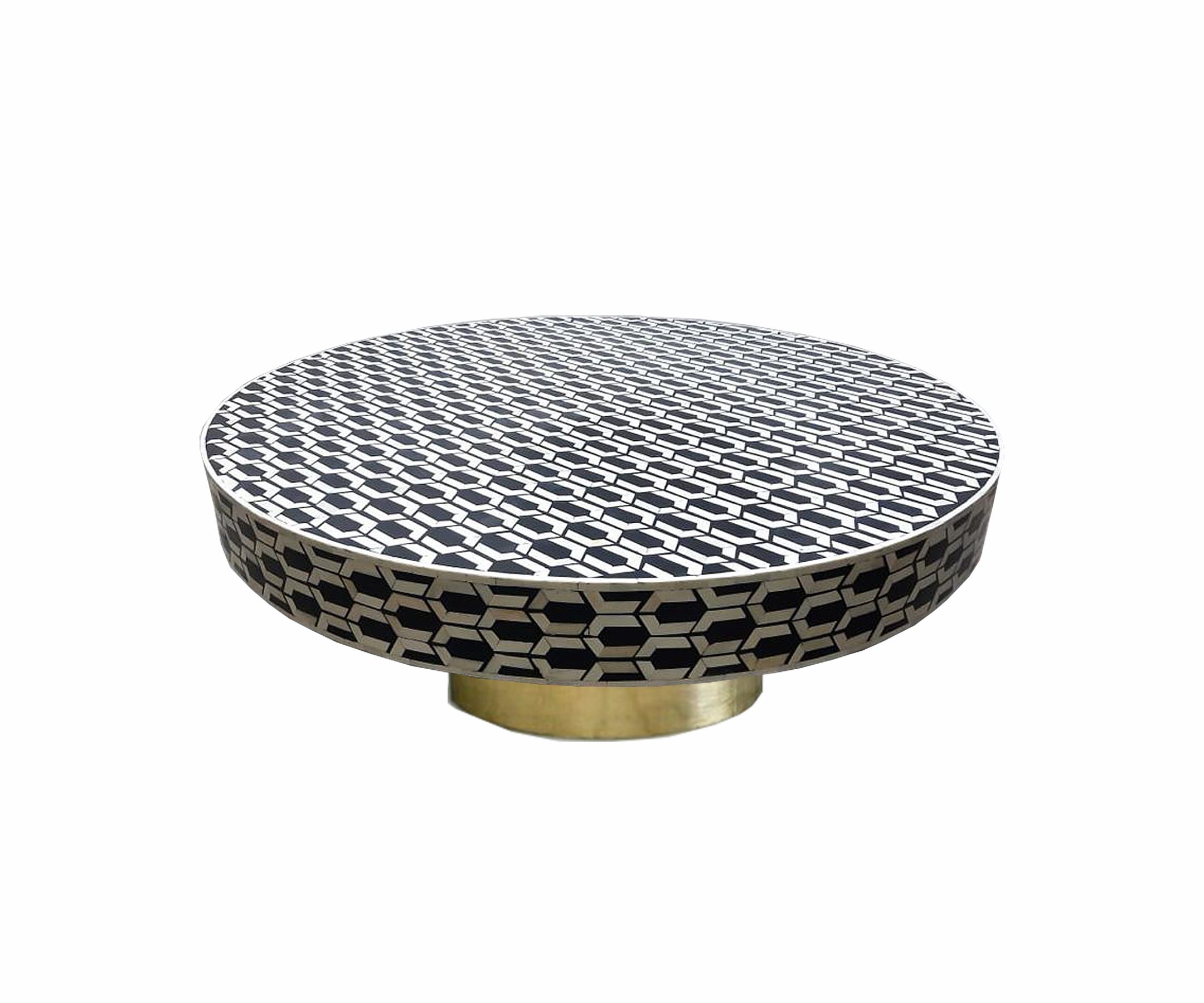 MOP Round Black Coffee Table