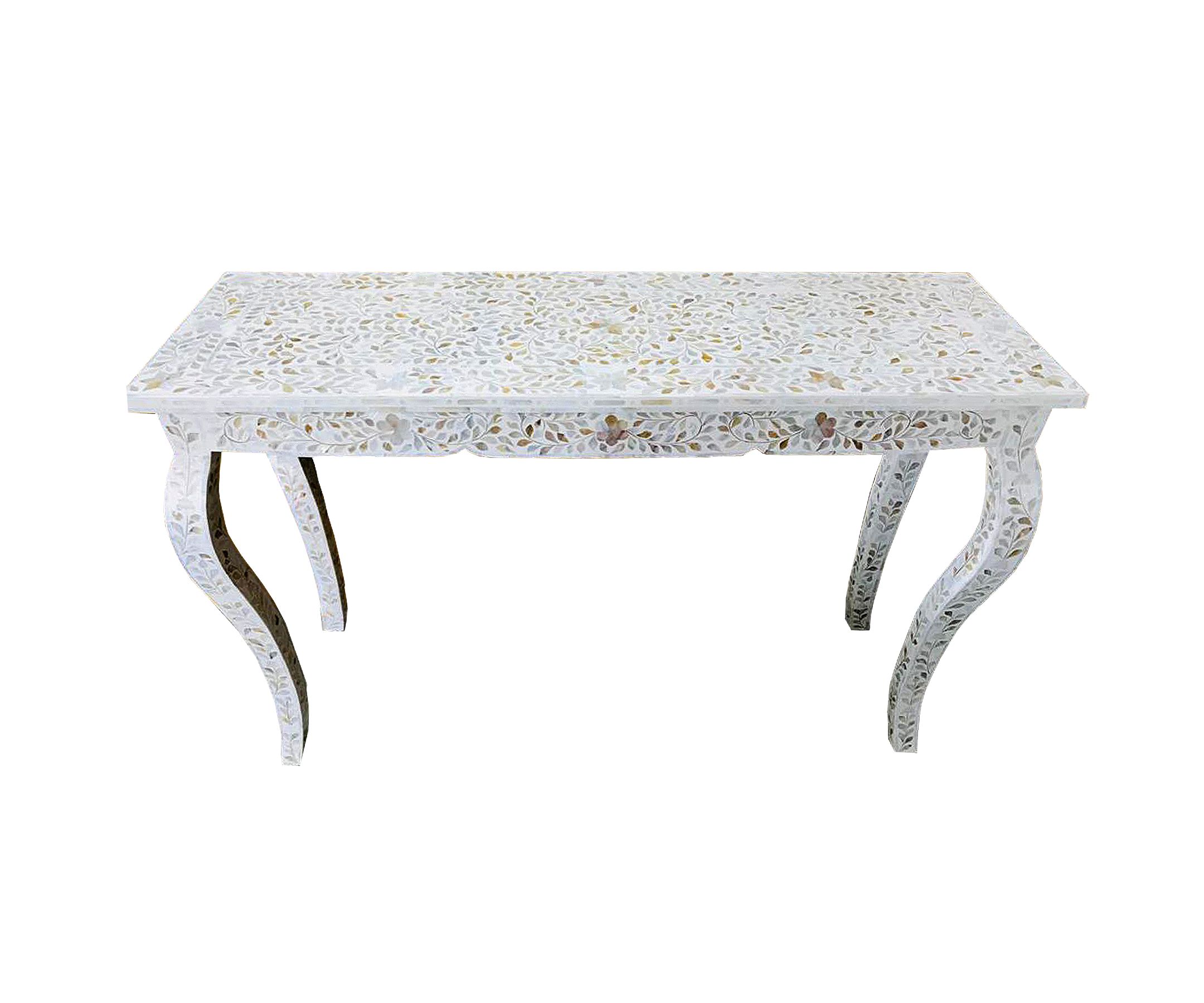 White Curve Leg Table