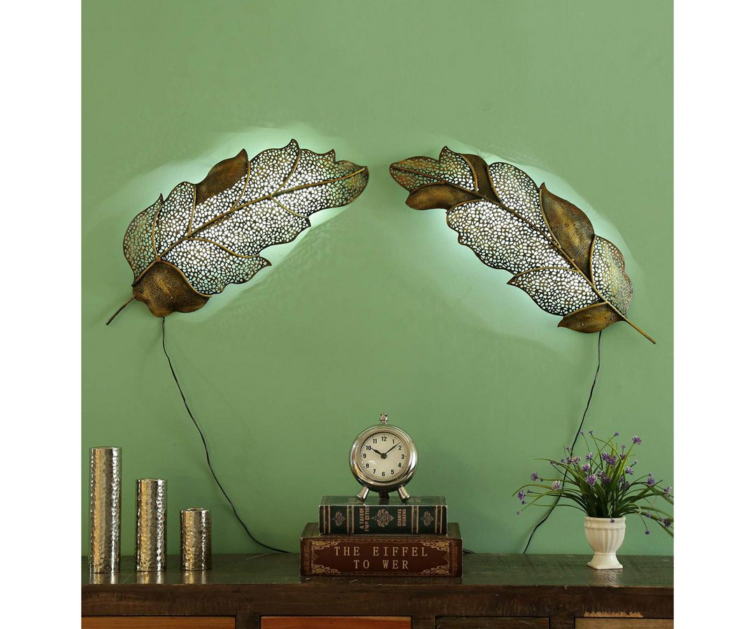 Iron Leaf With Led Set/2