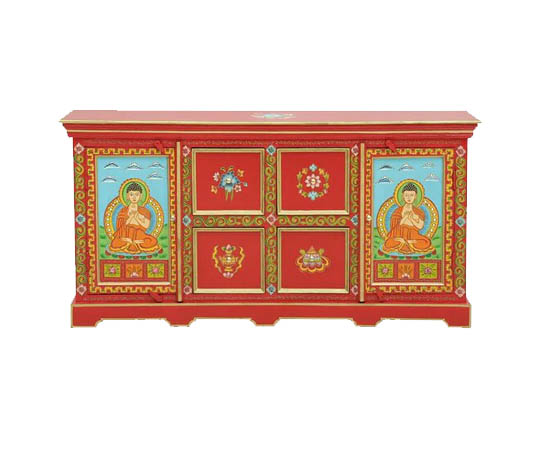 Daivik Solid Wood Sideboard In Multicolour