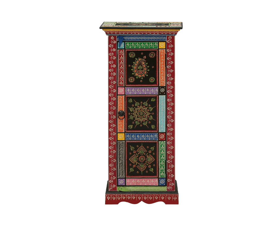 Ashvath Solid Wood Hand-Painted 1 Door Wardrobe