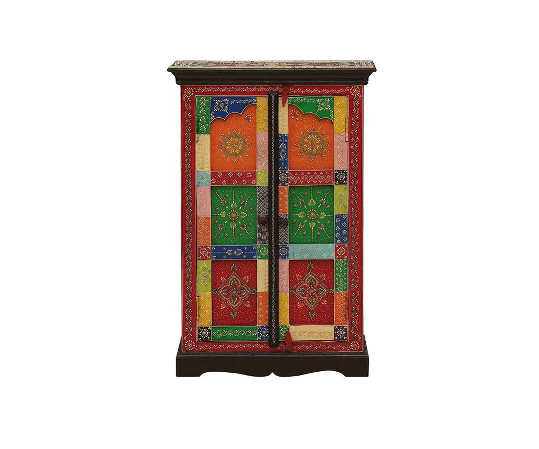 Givo Solid Wood Hand-Painted 2 Door Wardrobe