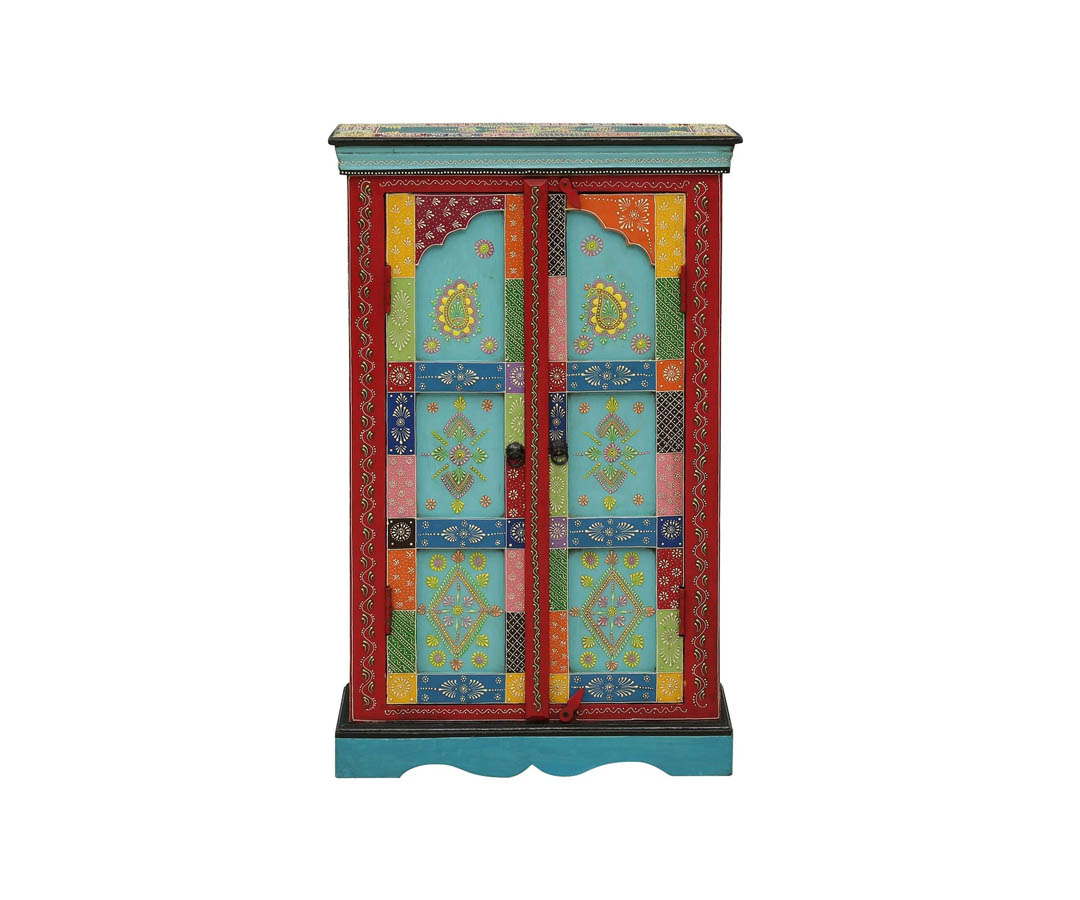 Vigo Solid Wood Hand-Painted 2 Door Cabinet