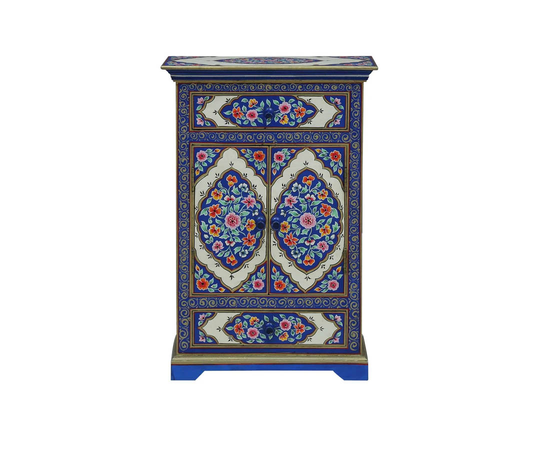 Atharv Solid Wood Hand-Painted Cabinet