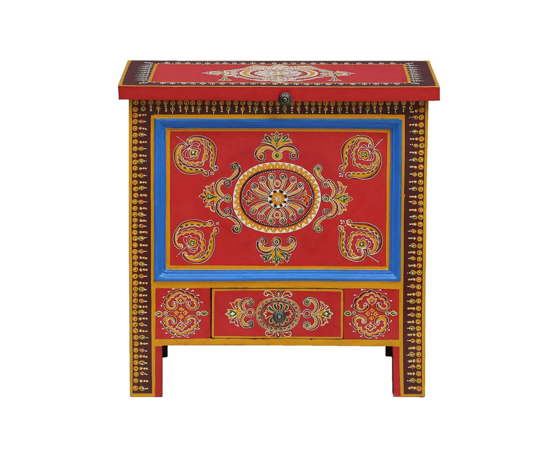 Atul Solid Wood Hand-Painted Trunk