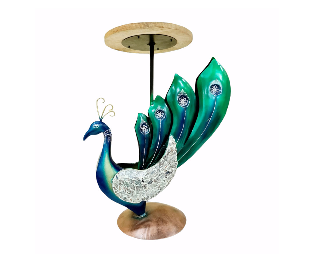 Big Peacock Table With Wooden Top